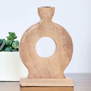 Kandelaar Japur naturel 23cm van House of Nature, toegepast in een sfeervolle interieursetting