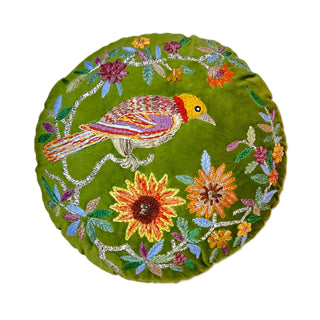 Kussen met bloemen Landeck groen 45cm van House of Nature, duidelijk als hoofdfoto afgebeeld