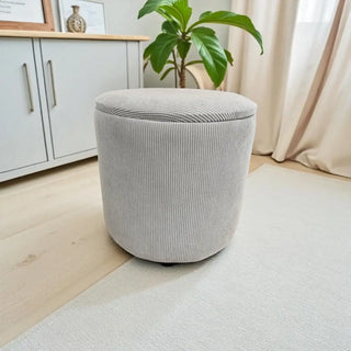 Opberg poef Arth grijs 38cm van House of Nature, in een gestileerde detailopstelling