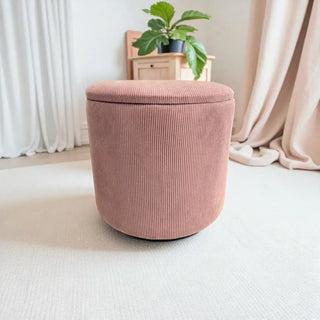 Opberg poef Arth roze 38cm van House of Nature, toegepast in een sfeervolle interieursetting