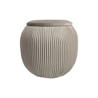 Poef Coto Brus Sand Velvet Opberger Ø43 cm van House of Nature, duidelijk als hoofdfoto afgebeeld