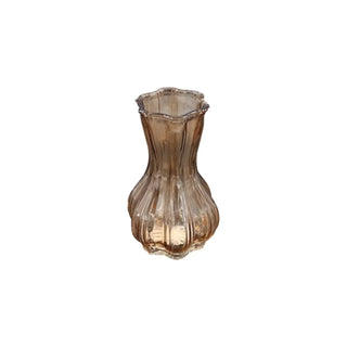 Vaas Flin Fion beige 15cm van House of Nature, van opzij met vorm en afwerking zichtbaar
