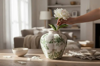 Vaas Jona groen 17cm van House of Nature, toegepast in een sfeervolle interieursetting