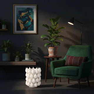 Vaas Sabanilla vijg wit 27cm van House of Nature, toegepast in een sfeervolle interieursetting