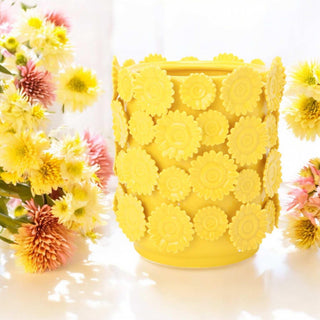 Vaas Sunny Side Up geel 21cm van House of Nature, toegepast in een sfeervolle interieursetting