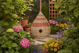 Vogelhuis Omas rood 27cm van House of Nature, toegepast in een sfeervolle interieursetting