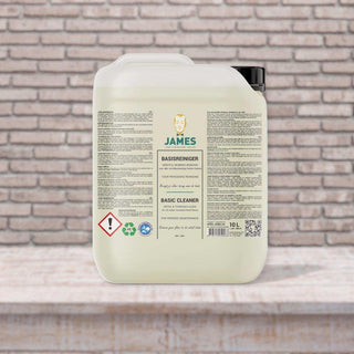 Basis vloerreiniger professional - 10 liter van James, vanuit een aanvullend aanzicht van de professionele verpakking