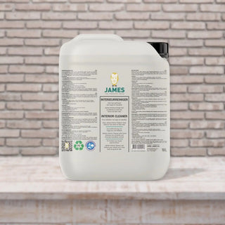 Interieurreiniger professional - 10 liter van James, vanuit een aanvullend aanzicht van de professionele verpakking