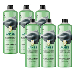 James vloerreinigers Schoon & Snel Droog voor laminaat, vinyl en pvc, als groep van zes flessen