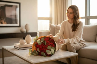 Rozenboeket rood 30cm