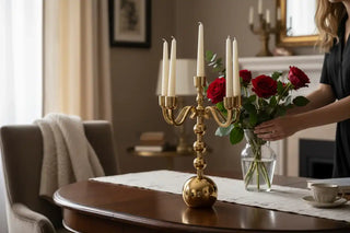 Kandelaar goud 5 armen 35cm