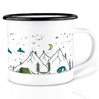 Taza de esmalte hecha a mano para camping 300ml - Het Adres