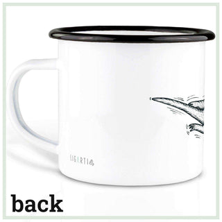 Mug en émail fait main Clam 300ml - Het Adres