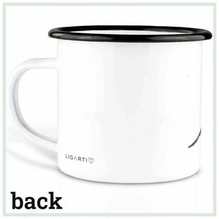 Handgefertigte Emaille-Tasse Eichhörnchen 300ml - Het Adres