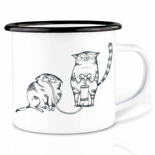 Mug en émail fait main helium 300ml - Het Adres