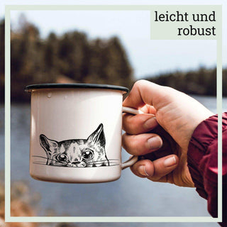 Handgefertigte Emaille-Tasse Ilma 300ml - Het Adres