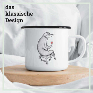 Handgefertigte Emaille-Tasse Jacques 300ml - Het Adres