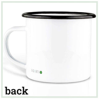 Handgefertigte Emaille-Tasse Kiwi's 300ml - Het Adres