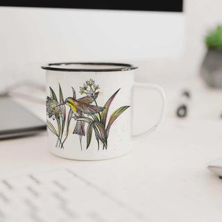 Handgefertigte Emaille-Tasse Kolibris 300ml - Het Adres