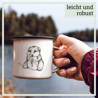 Handgefertigte Emaille-Tasse Korni 300ml - Het Adres