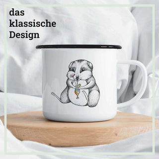 Handgefertigter Emaille-Becher Korni 300ml - Het Adres