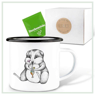 Handgefertigte Emaille-Tasse Korni 300ml - Het Adres