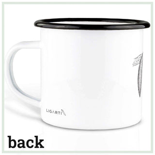 Handgefertigte Emaille-Tasse Lazy 300ml - Het Adres