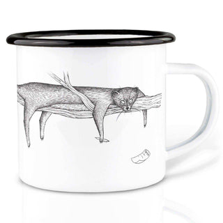 Handgefertigte Emaille-Tasse Lazy 300ml - Het Adres
