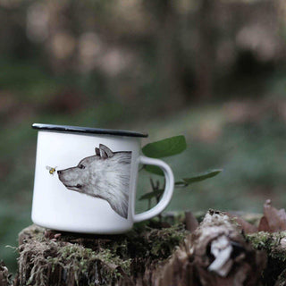 Handgefertigte Emaille-Tasse Begegnung 300ml - Het Adres