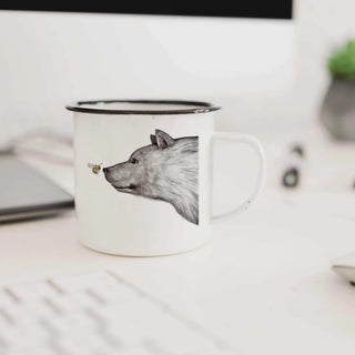 Handgefertigte Emaille-Tasse Begegnung 300ml - Het Adres