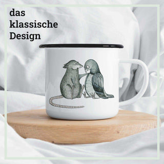 Handgefertigter Emaille-Becher perfekt 300ml – Het Adres