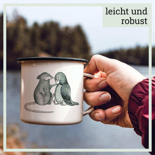 Handgefertigte Emaille-Tasse perfekt 300ml - Het Adres