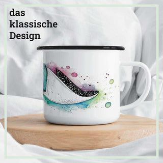 Handgefertigter Emaille-Becher Spacerog 300ml - Het Adres