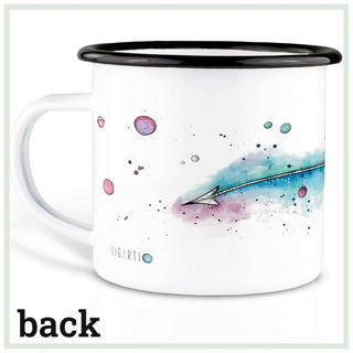 Handgefertigter Emaille-Becher Spacerog 300ml - Het Adres