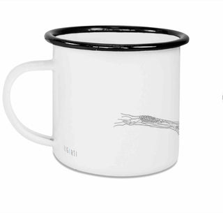 Mug en émail fait main hibou 300ml - Het Adres