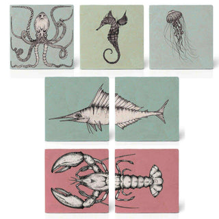 set de 7 posavasos Sea Creatures - Het Adres