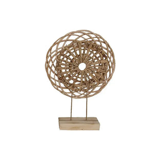 Deco object Caldera geweven naturel op standaard H50cm van Lolaa, duidelijk als hoofdfoto afgebeeld