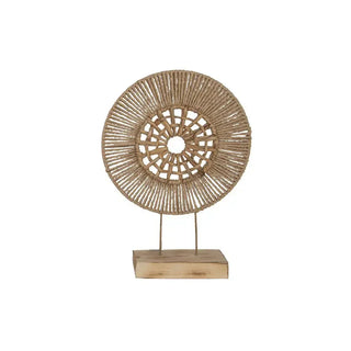 Deco object Helia geweven houtlook op standaard H46cm van Lolaa, duidelijk als hoofdfoto afgebeeld