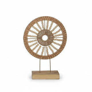 Deco object Solara hout en kralen op standaard H46cm van Lolaa, duidelijk als hoofdfoto afgebeeld
