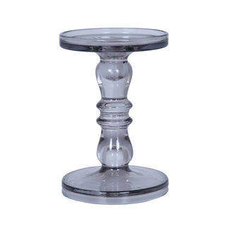 Bougeoir Fleur gris 19cm - Het Adres