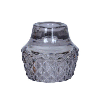 Bougeoir Senna gris 7cm - Het Adres