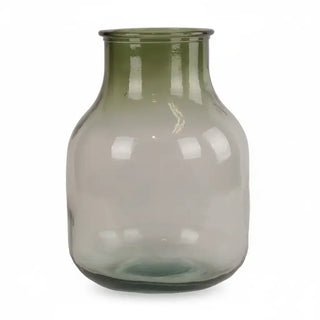 Vaas Toledo gerecycled glas groen Ø25x35cm van Lolaa, duidelijk als hoofdfoto afgebeeld