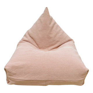 Roze Cleo-zitzak met naturel streep.
