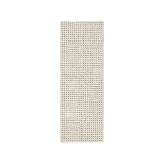 Naturel Reveal-loper met puntstructuur en ingevoegde ronde close-up. Op witte achtergrond.