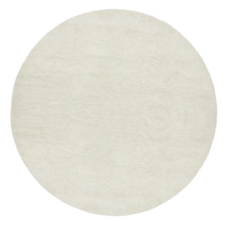 Rond licht Rond-vloerkleed met een subtiele poolstructuur.