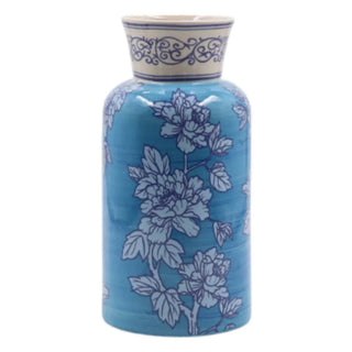 Blue Blossom vaas blauw 24cm van Mansion atmosphere, duidelijk als hoofdfoto afgebeeld