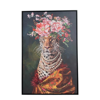 Canvas glossy finish 60*90*3.5 tiger flowers van Mansion atmosphere, duidelijk als hoofdfoto afgebeeld