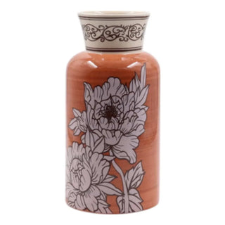 Earthy Bloom vaas bruin 24cm van Mansion atmosphere, schuin bekeken met vorm en afwerking zichtbaar