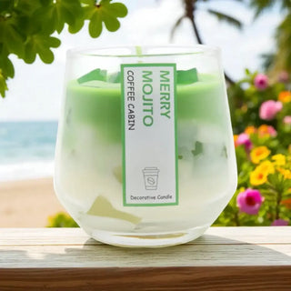 Geurkaars Merry Mojito groot van Mansion atmosphere, in een gestileerde detailopstelling