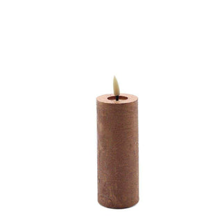 candela LED rustic copper 12,5x5cm - Het Adres